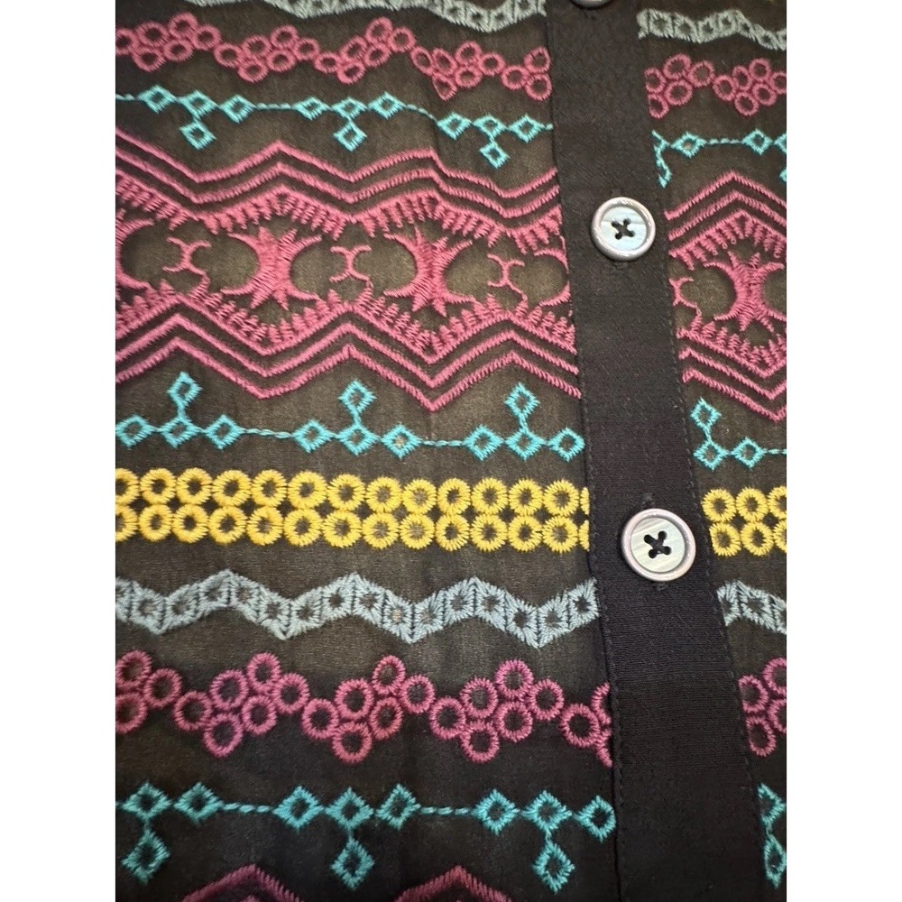 John Mark patchwork tunic colorful eclectic Embro… - image 3